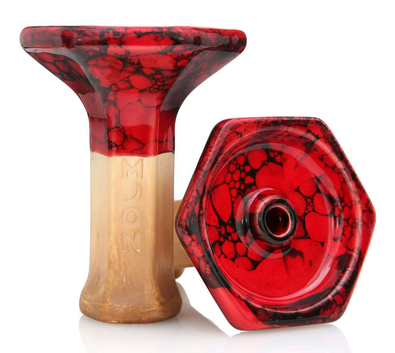 Moon Grand Phunnel Hookah Shisha Bowl - Marble Red Black