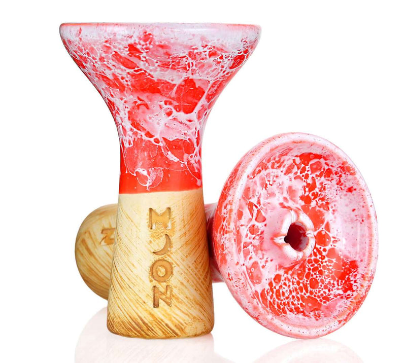 Moon Phunnel Hookah Shisha Bowl - Marble Red White