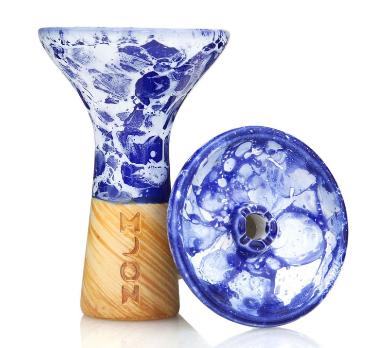 Moon Phunnel Hookah Shisha Bowl - Marble Blue