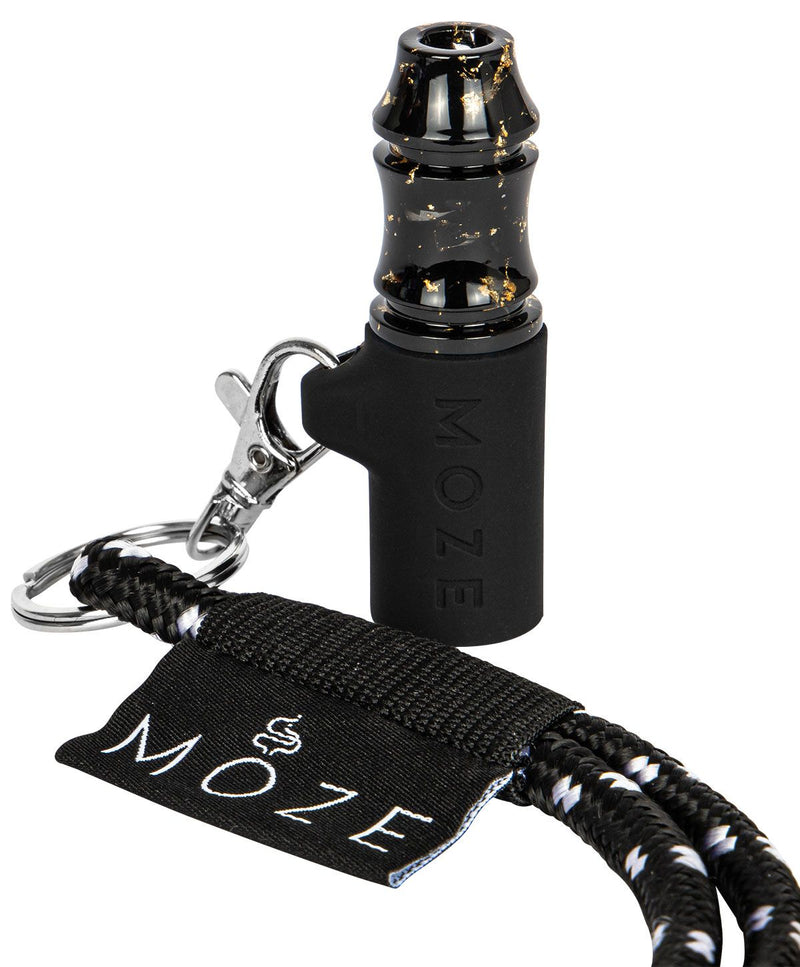 Moze Personal Hookah Mouth Tip - Gold Line - Black