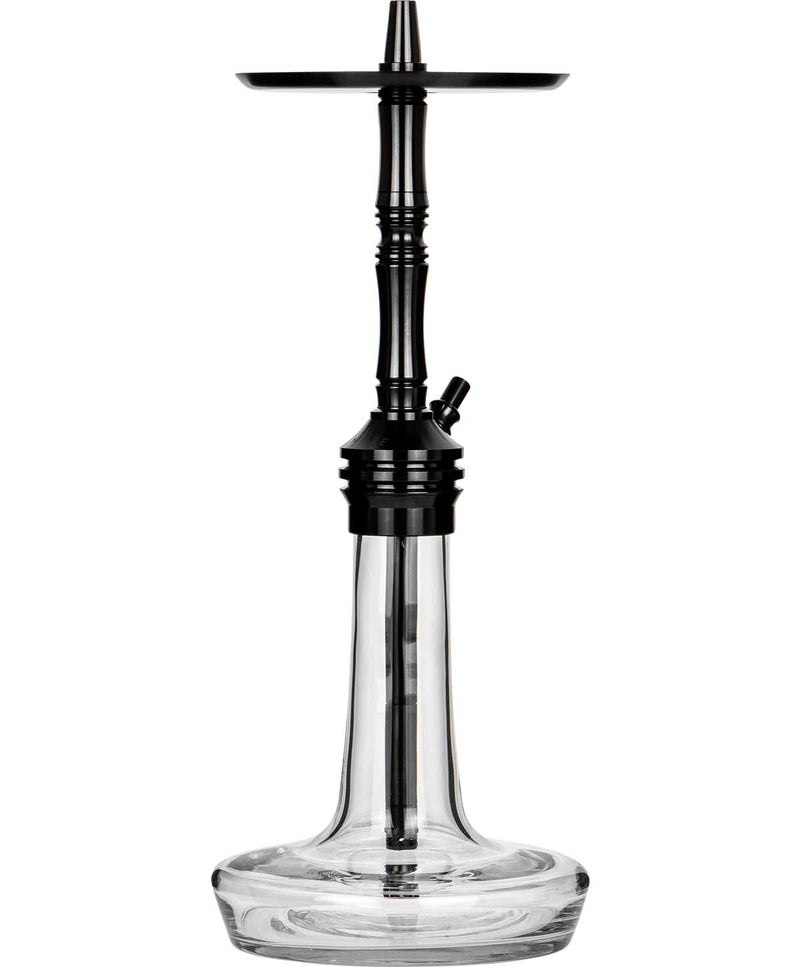 Moze Varity Lounge Hookah - Black - Clear - Black Steel