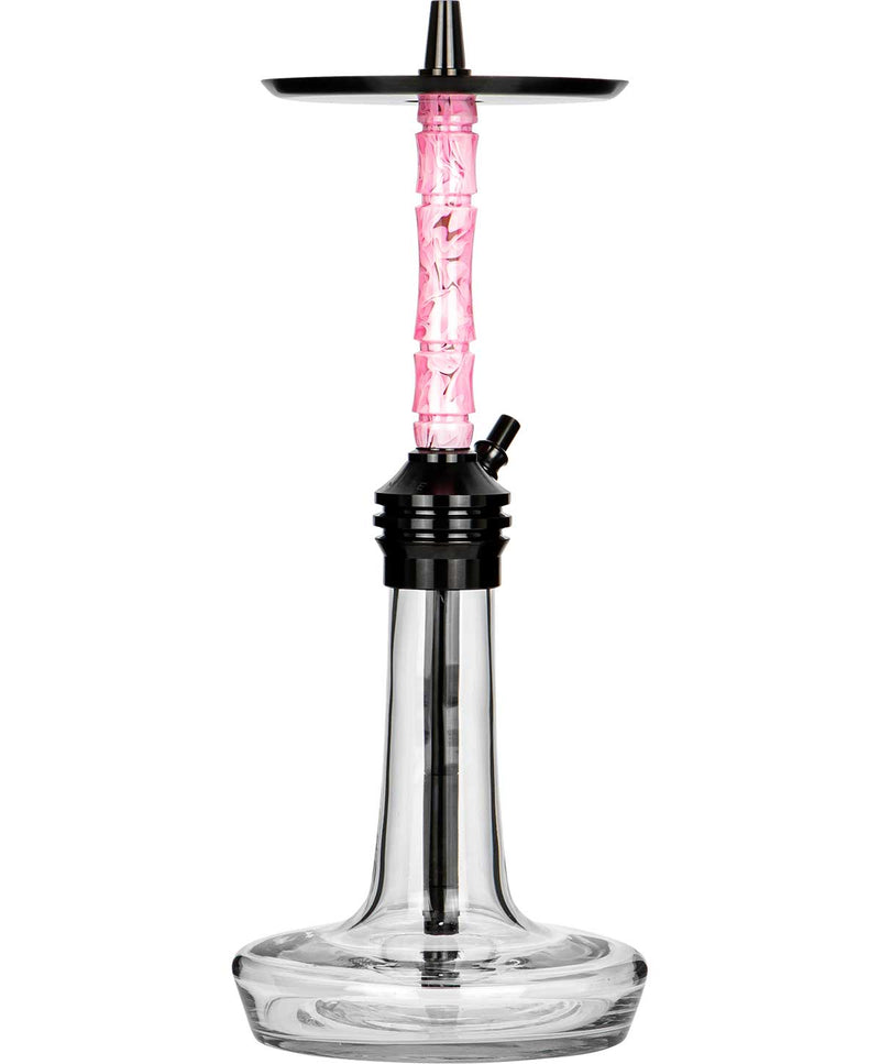 Moze Varity Lounge Hookah - Black - Clear - Wavy Pink