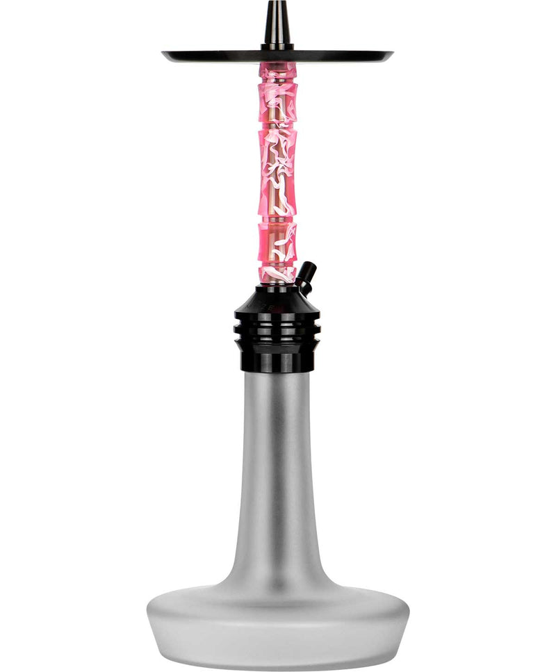 Moze Varity Lounge Hookah - Black - Frosted - Wavy Pink