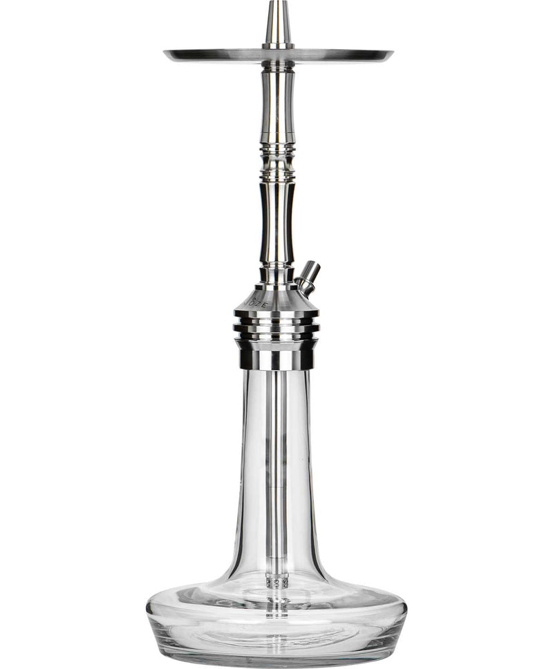 Moze Varity Lounge Hookah - Silver - Clear - Silver Steel