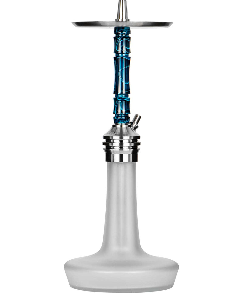 Moze Varity Lounge Hookah - Silver - Frosted - Wavy Blue