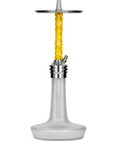 Moze Varity Lounge Hookah - Silver - Frosted - Wavy Yellow
