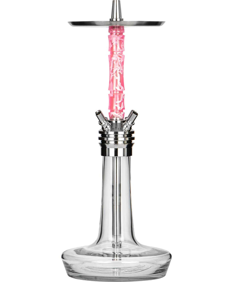 Moze Varity Squad Hookah - Silver - Clear - Wavy Pink