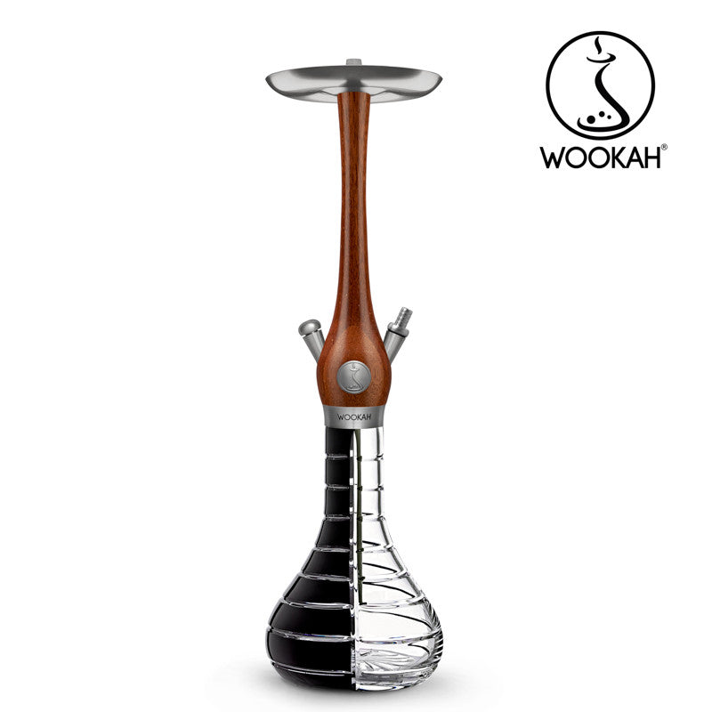 Wookah Hookah Merbau - Striped Black/Clear