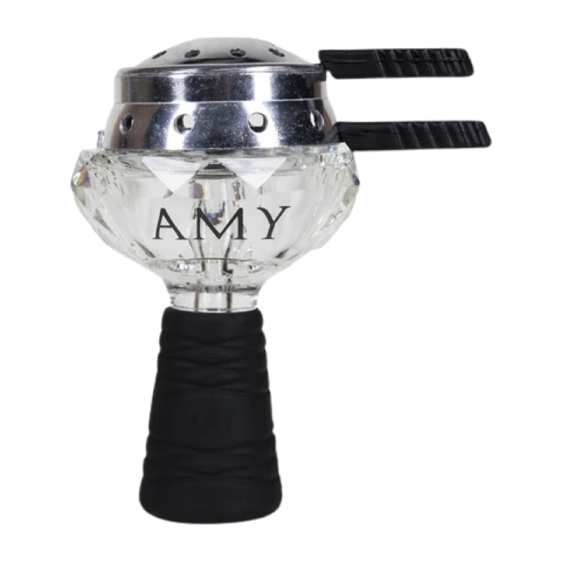 AMY Deluxe Glassi Crystal Hookah Bowl Set 1003 - Black