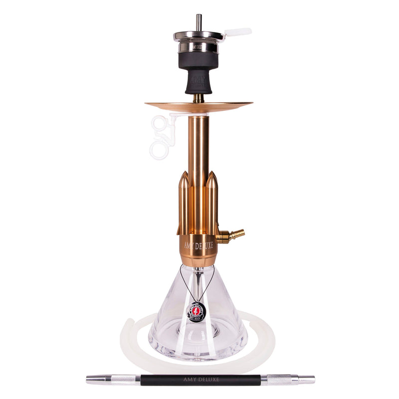 Amy Little Rocket Hookah - Gold- Clear Base