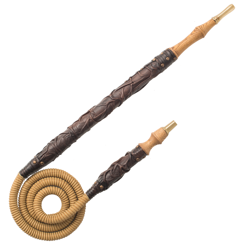 Adalya ATH Brown Leather Traditional Hookah Hose - 