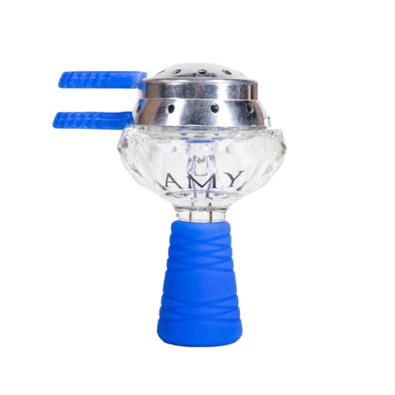 AMY Deluxe Glassi Crystal Hookah Bowl Set 1003 - Blue