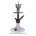 Amy Antique Berry Mini Hookah (072.03) - Black-Clear Base