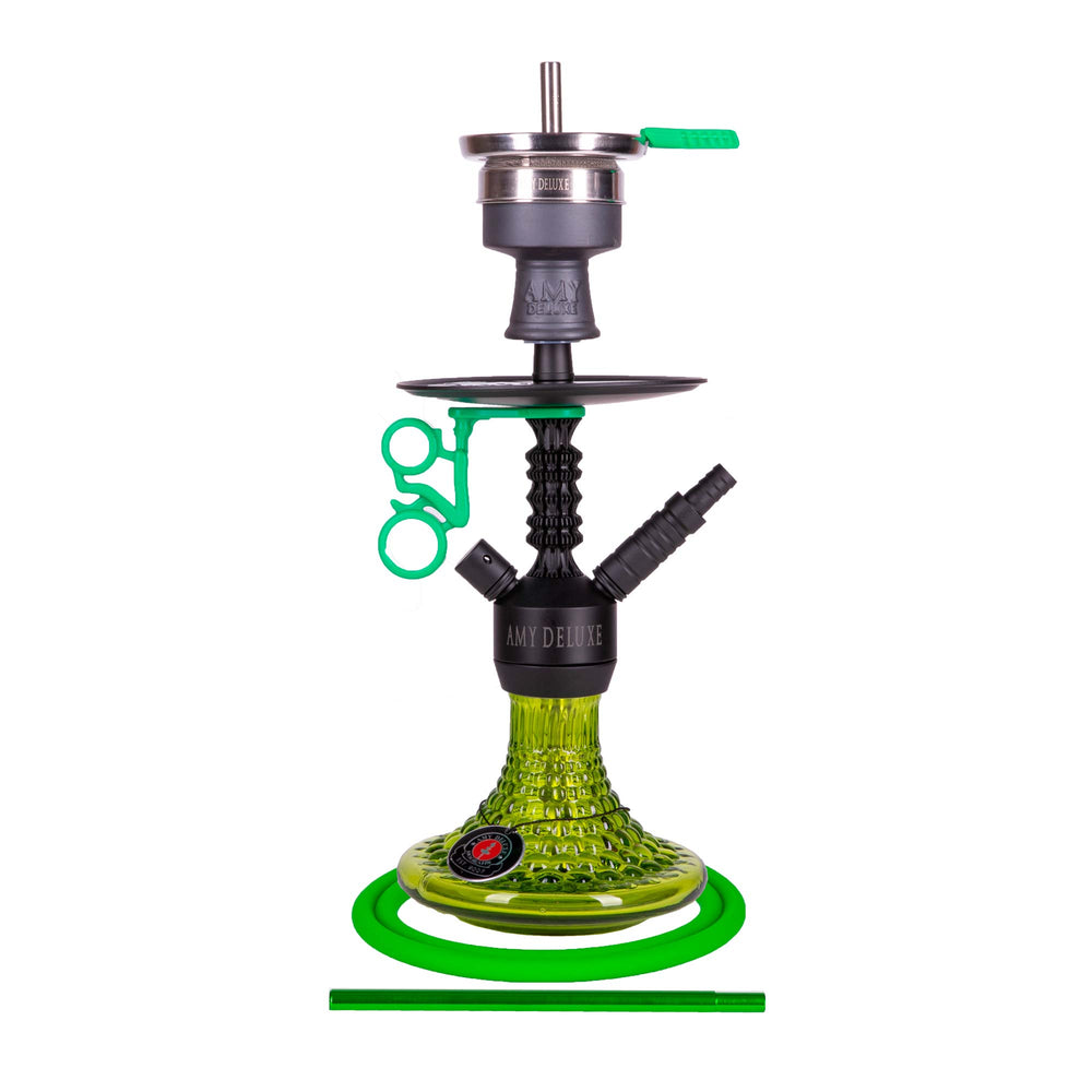 Amy Antique Berry Mini Hookah (072.03) - Black-Green Base