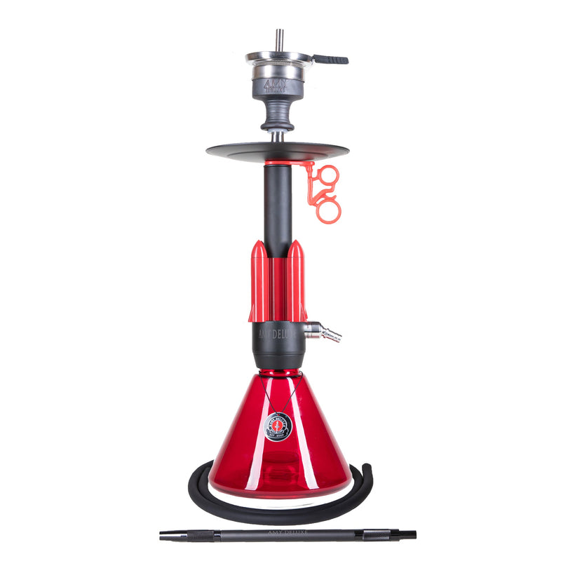Amy Little Rocket Hookah - Black-Red Base